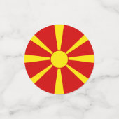 北マケドニア国旗 コンフェッティ (スモール正面)