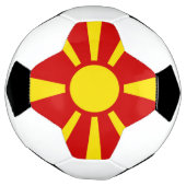 北マケドニア国旗 サッカーボール (回転)