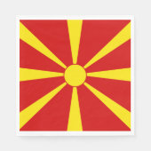 北マケドニア国旗 スタンダードランチョンナプキン (正面)