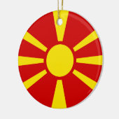 北マケドニア国旗 セラミックオーナメント (左)