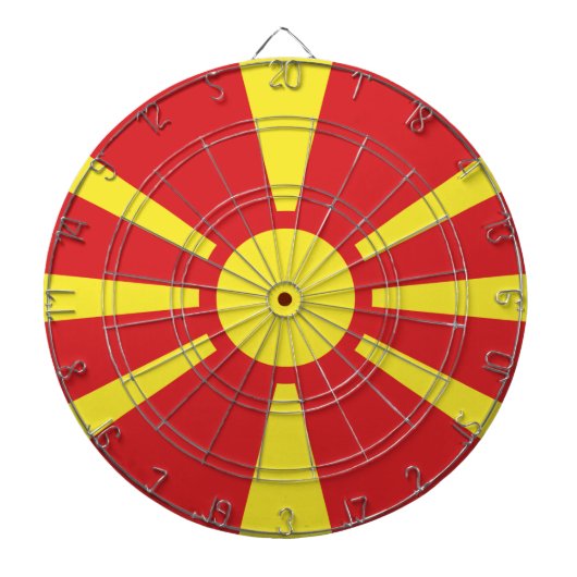 北マケドニア国旗 ダーツボード (正面)