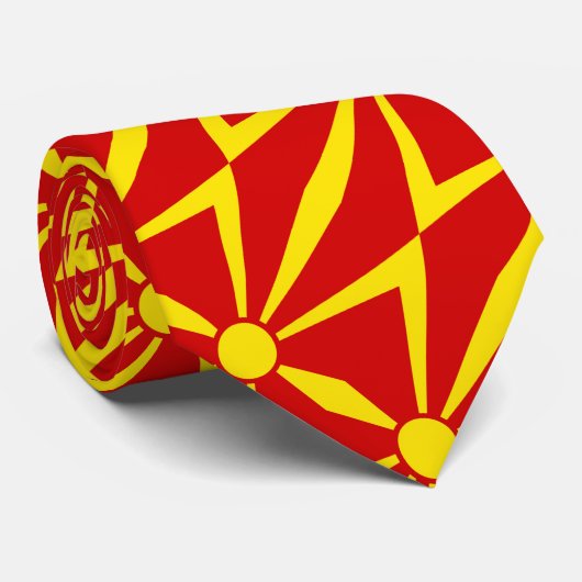 北マケドニア国旗 ネクタイ (ロール)