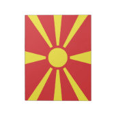 北マケドニア国旗 ノートパッド (回転)