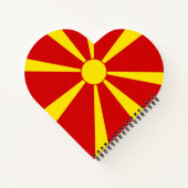 北マケドニア国旗 ノートブック (裏面)