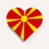 北マケドニア国旗 ノートブック (正面)