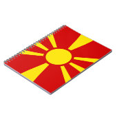 北マケドニア国旗 ノートブック (左側)