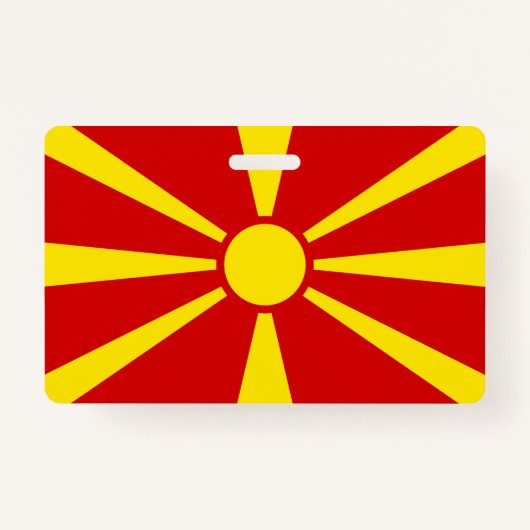 北マケドニア国旗 バッジ (正面)