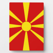 北マケドニア国旗 フォトプラーク (正面)