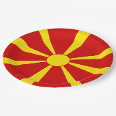 北マケドニア国旗 ペーパープレート (アングル)