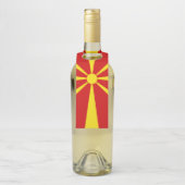 北マケドニア国旗 ボトルネックタグ (ボトル)