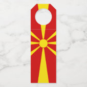 北マケドニア国旗 ボトルネックタグ (裏面)