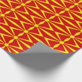 北マケドニア国旗 ラッピングペーパー (角)