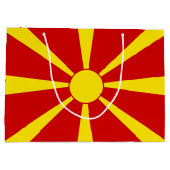 北マケドニア国旗 ラージペーパーバッグ (裏面)