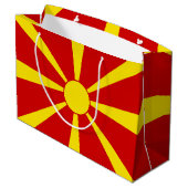 北マケドニア国旗 ラージペーパーバッグ (裏面アングル)
