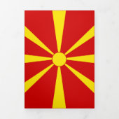 北マケドニア国旗 三つ折りカード (カバー)