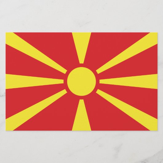 北マケドニア国旗 便箋 (正面)