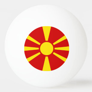 北マケドニア国旗 卓球ボール