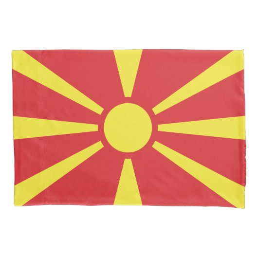 北マケドニア国旗 枕カバー (正面)