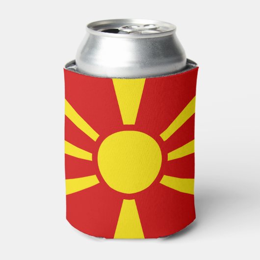 北マケドニア国旗 缶クーラー (缶正面)