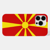 北マケドニア国旗 iPhoneケース (裏面横)