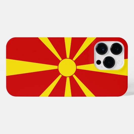 北マケドニア国旗 iPhoneケース (裏面横)