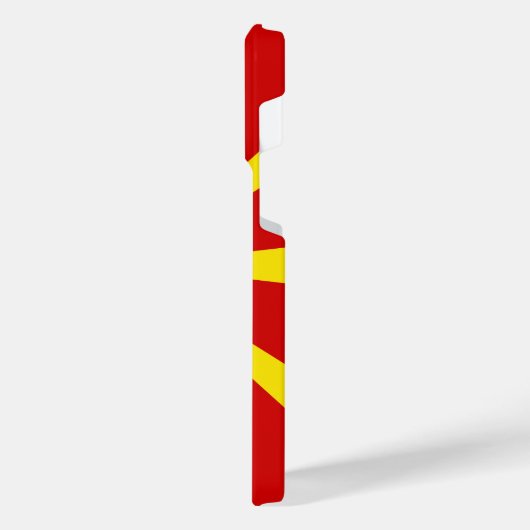 北マケドニア国旗 iPhoneケース (左側面)