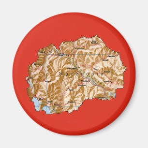 北マケドニア地図磁石 マグネット