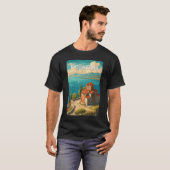北マケドニア イラスト 旅行 アート ヴィンテージ Tシャツ (正面フル)
