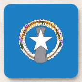 北マリアナの旗を持つ懸命のプラスチックのコースター コースター (正面)