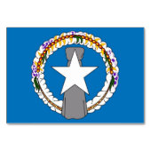 北マリアナ国旗と愛国的なテーブルカード テーブルナンバー (正面)