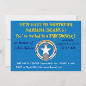 北マリアナ国旗の赤ちゃんシャワー招待状 招待状 (正面)