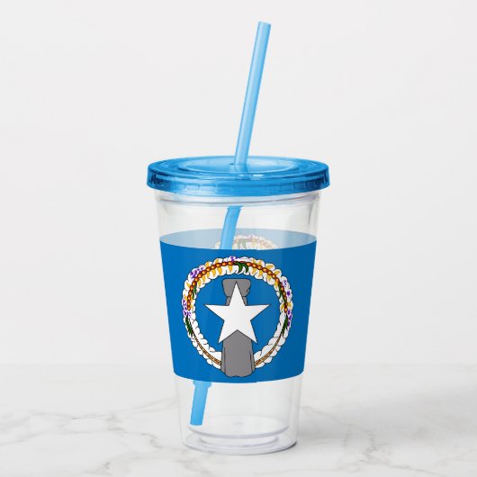 北マリアナ国旗を持つアクリルタンブラー アクリルタンブラー (裏面)