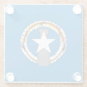 北マリアナ国旗を持つガラスコアスター ガラスコースター (裏面)