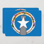 北マリアナ国旗を持つ愛国的招待状 招待状 (正面/裏面)