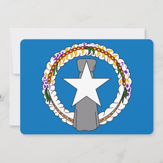 北マリアナ国旗を持つ愛国的招待状 招待状 (正面)