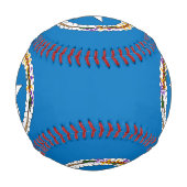 北マリアナ国旗を持つ愛国野球 野球ボール (裏面)