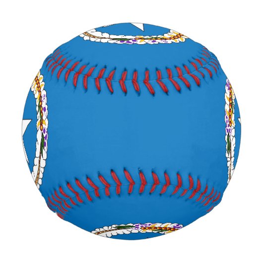 北マリアナ国旗を持つ愛国野球 野球ボール (正面)