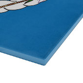 北マリアナ国旗を掲げたガラス製板 カッティングボード (角)