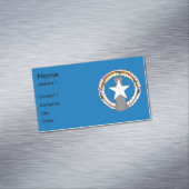 北マリアナ国旗を掲げた名刺マグネット マグネット名刺 (インサイチュ)