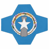 北マリアナ国旗を掲げた愛国的なサッカーボール サッカーボール (フラット)