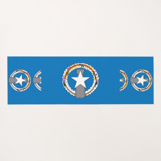 北マリアナ国旗を掲げた愛国的なヨガマット ヨガマット (裏面(横))