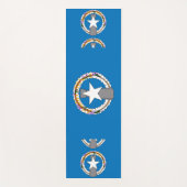 北マリアナ国旗を掲げた愛国的なヨガマット ヨガマット (正面)