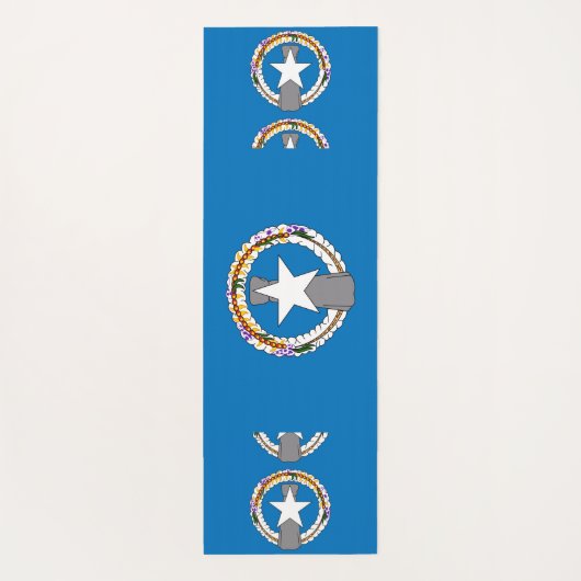 北マリアナ国旗を掲げた愛国的なヨガマット ヨガマット (裏面)