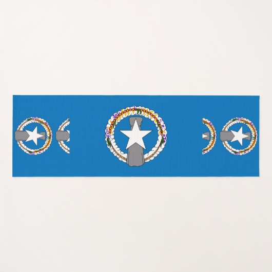 北マリアナ国旗を掲げた愛国的なヨガマット ヨガマット (正面(横))