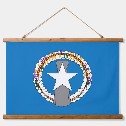 北マリアナ州旗の壁のタペストリー 吊り下げ型タペストリー (正面)