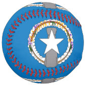 北マリアナ州旗を持つ愛国的なソフトボール ソフトボール (正面左)