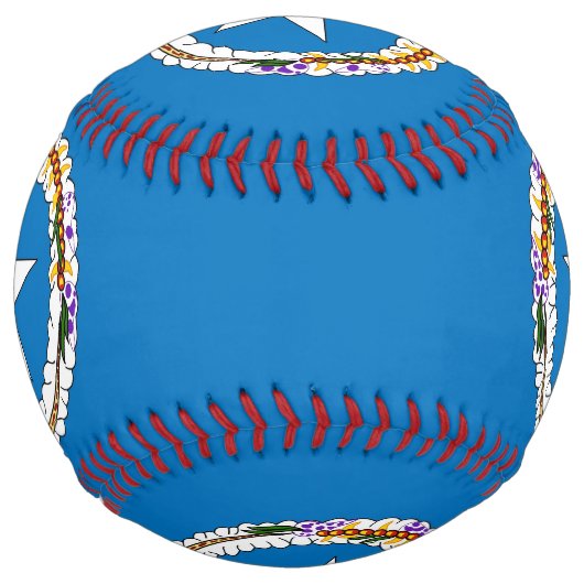 北マリアナ州旗を持つ愛国的なソフトボール ソフトボール (裏面)