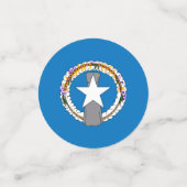 北マリアナ州旗を持つ表紙吹雪 コンフェッティ (スモール正面)