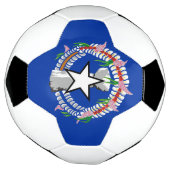 北マリアナ諸島の国旗 サッカーボール (回転)