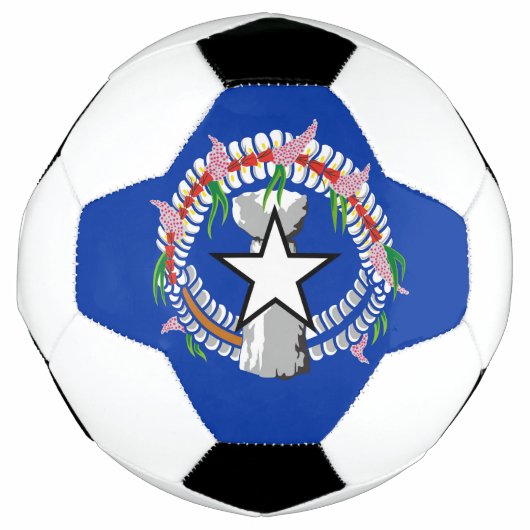 北マリアナ諸島の国旗 サッカーボール (正面)